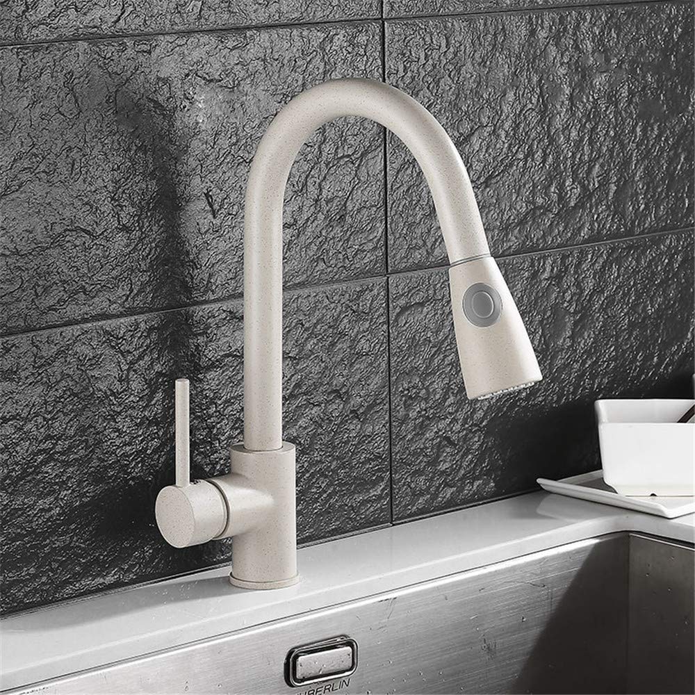 Retro Grifo De La Cocina Grifo Del Fregadero De La Cocina Caliente Y El Agua Fría Del Mezclador 360 Se Soporta Rotativa Avena Grifo Con La Cabeza De Ducha Extraíble Con Un Aireador Sola Manija