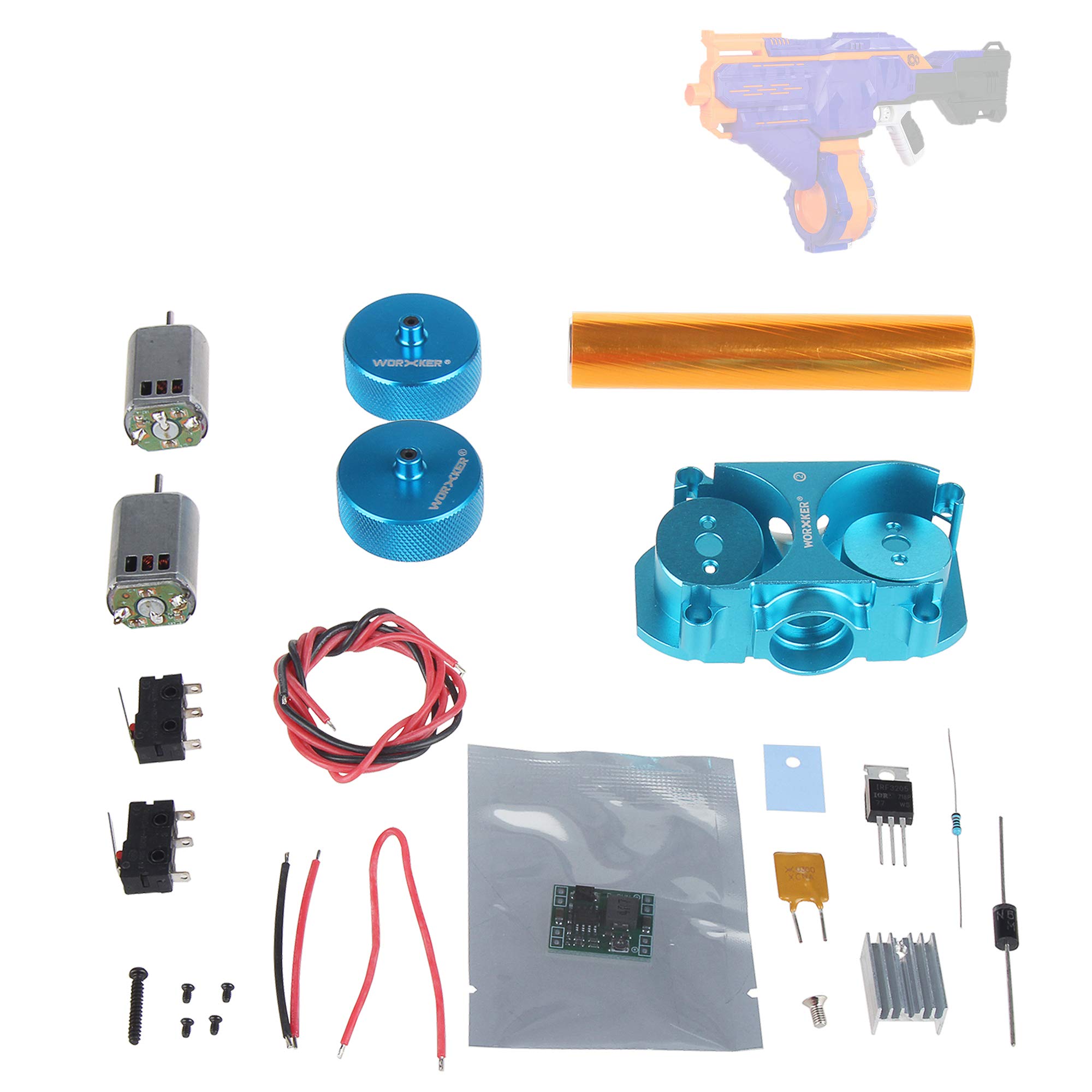 Amazon.com: WORKER Upgraded Flywheel Mod Kit Set Motor for Nerf N
