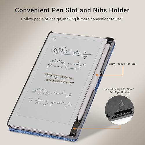 Vista 46 de CoBak Funda para Remarkable Paper Pro Move de 7.3 pulgadas 2025, carcasa rígida protectora ligera con función de encendido y apagado automático