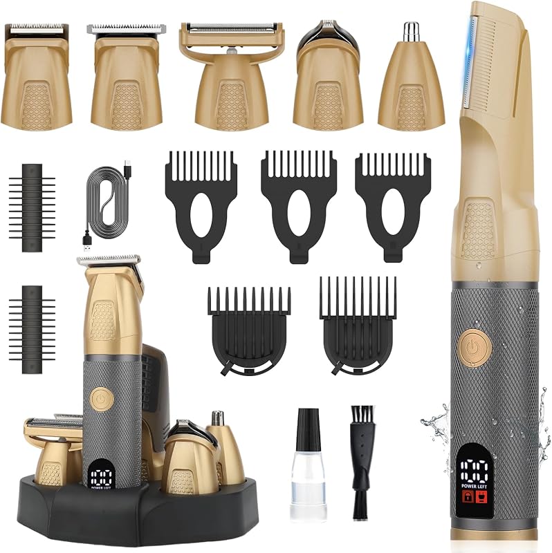 Aparador corporal e para barba Bomic 6 em 1, à prova d’água, modelo Gold 6-in-1