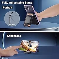 Vista 3 de Cartera magnética compatible con MagSafe, cartera para iPhone con soporte ajustable para iPhone 14 Pro Max14 Plus14 Pro14, iPhone 13 Pro Max13