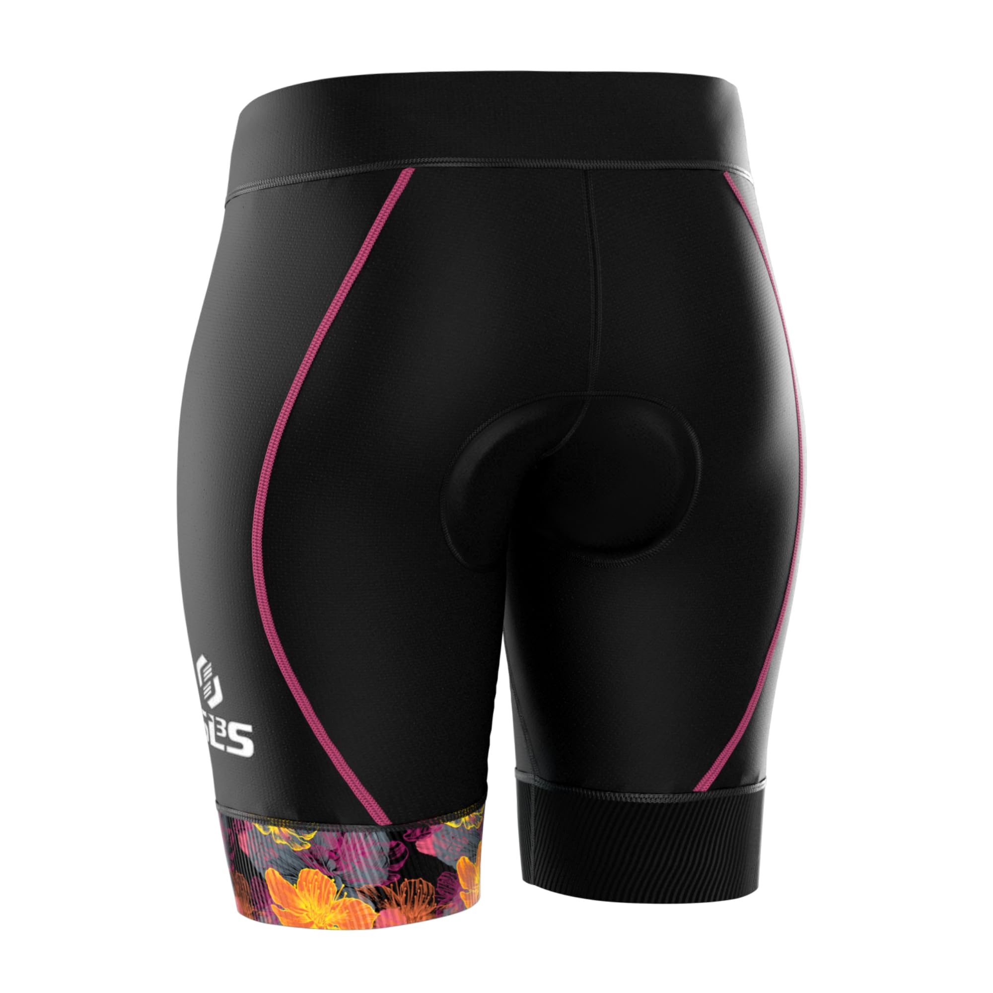 SLS3 Damskie szorty Triathlon FX Tri Bike | krótki nadruk 15 cm, super wygodne z miękkimi zamazami | zaprojektowane przez sportowców