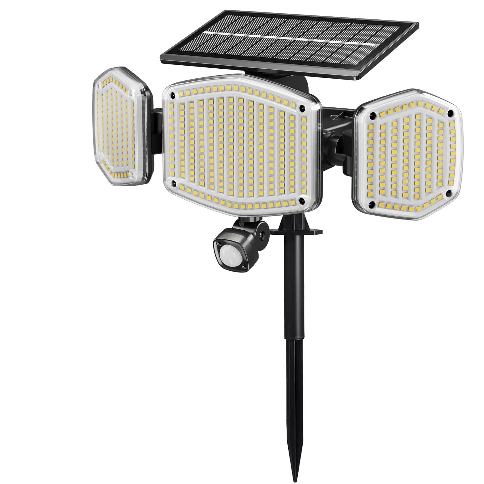 IKHDCYH Solar Lights Outdoor, Upgraded 406 LED Motion Sensor Security Light with 360° Wide Lighting Angle, Easy to Install, IP65 Waterproof Durable Solar Powered Flood Lights for Outside