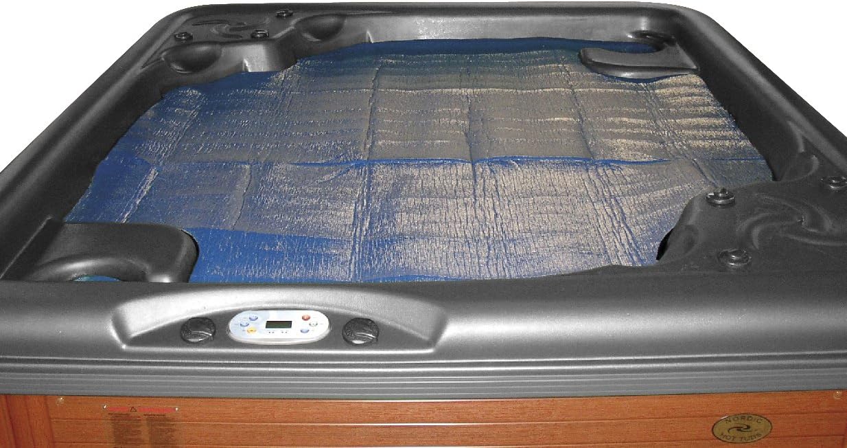 HV-9X9 Floating Spa Cover, 9 x 9', Blue/Black