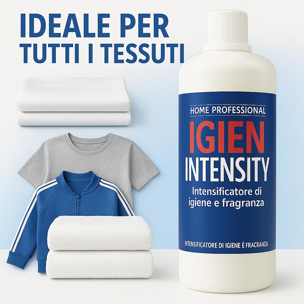 HOME PRO Igien Intensity Intesificatore di Igiene e Fragranza Essenza Bucato Igienizzante Potenziatore di Pulizia e Profumo Formula Concentrata per Tessuti 1l