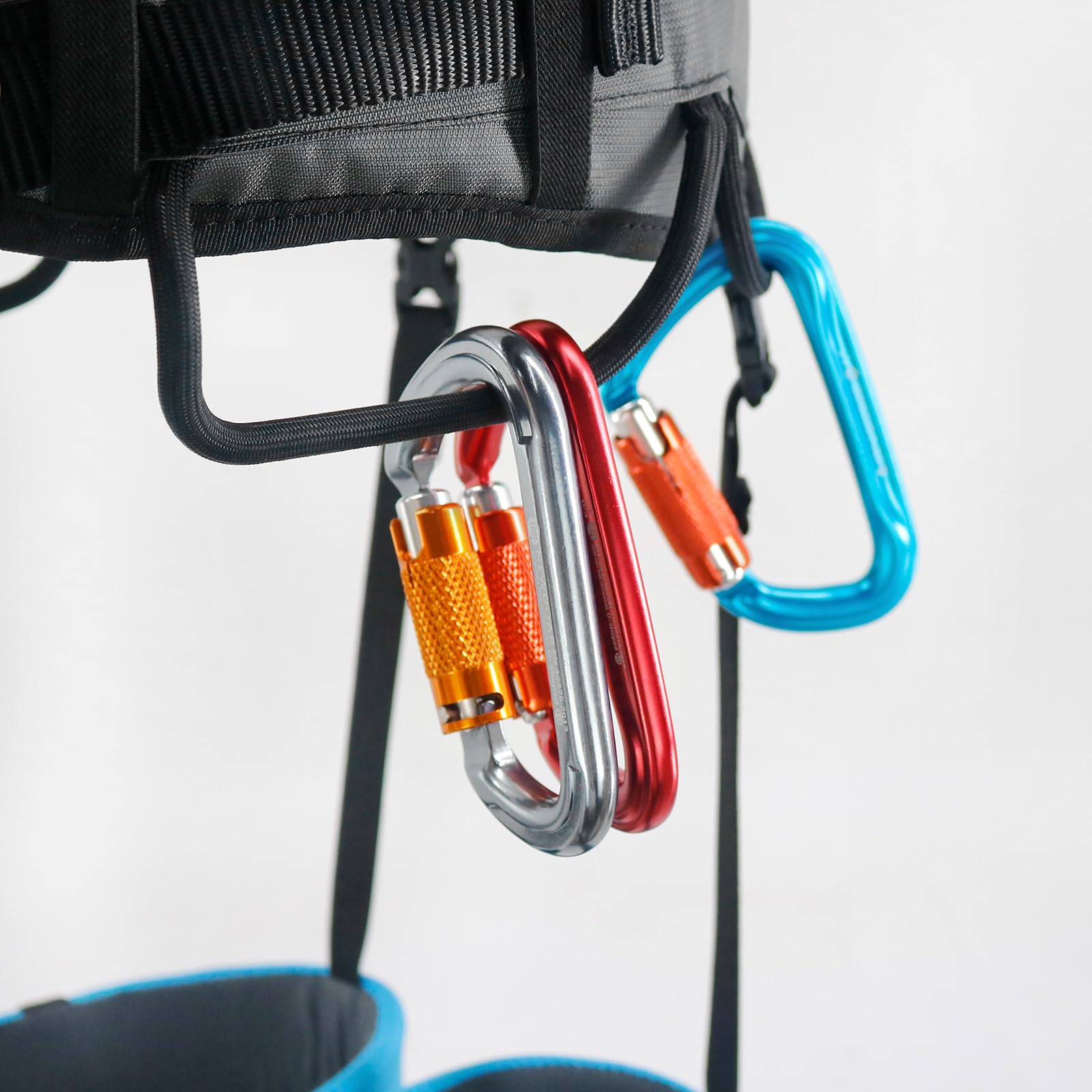 NewDoar Imbracatura da arrampicata, imbracatura per arrampicata su roccia, uomo donna albero arrampicata su ghiaccio mezzo corpo, cintura di sicurezza Rappelling