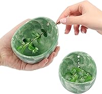 Velarionna Handmade Ceramic Herb Stripper Bowl - Green Pottery Leaf Stripper Cup with 4 Hole Sizes for Kale, Herbs & Greens