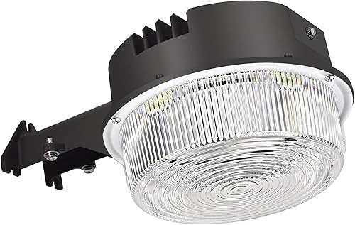 SZGMJIA - Luz LED de granero de 50 W, iluminación de patio al aire libre del atardecer al amanecer con fotocélula, LED CREE de 5000 K, luz diurna de