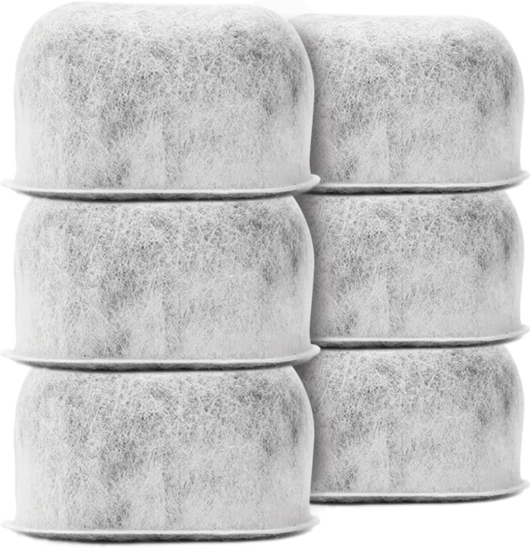 Pack of 6 Replacement Charcoal Water Filters for Cuisinart Coffee Machines - Compatible with Newer & Older Models
