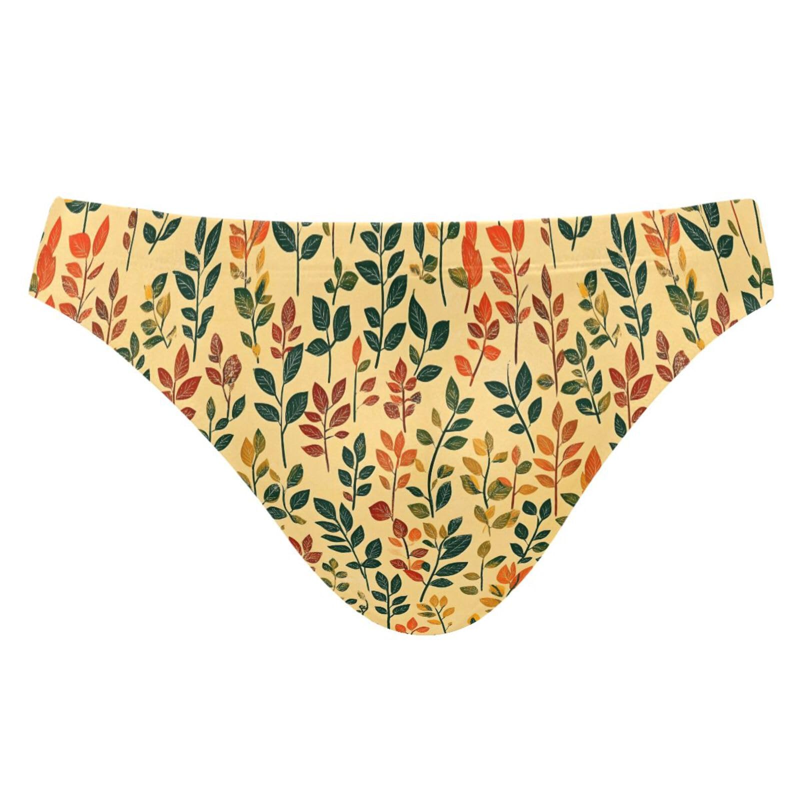 UMIRIKO Men's Autumn Leaves Thankgiving Swimsuit Bikini Swimwear XXL 202b8194