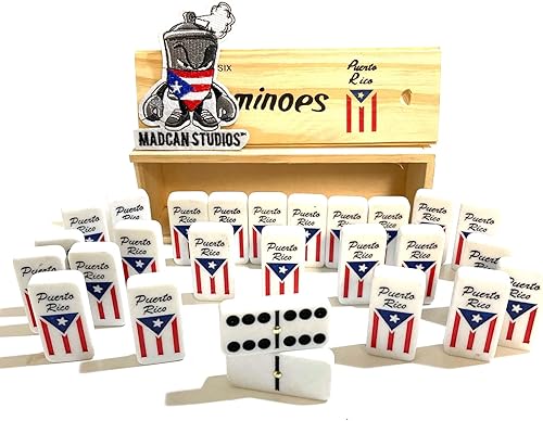 Dominó de Puerto Rico, edición limitada, juego de dominó clásico puertorriqueño, edición Mad Can, estilo original de Broricua