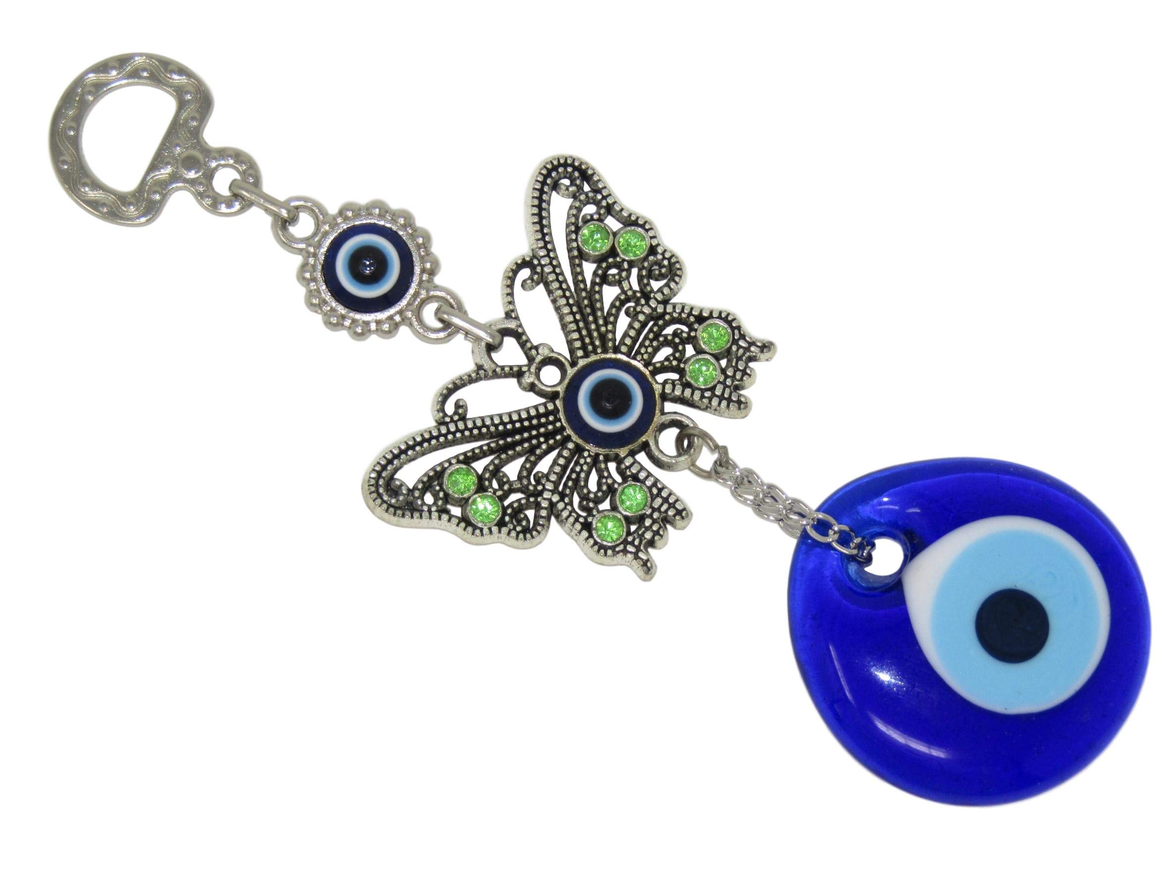 176A - 4cm Lucky Evil Eye, Butterfly Wall Hanging Gift for Protection & Good Luck (181)