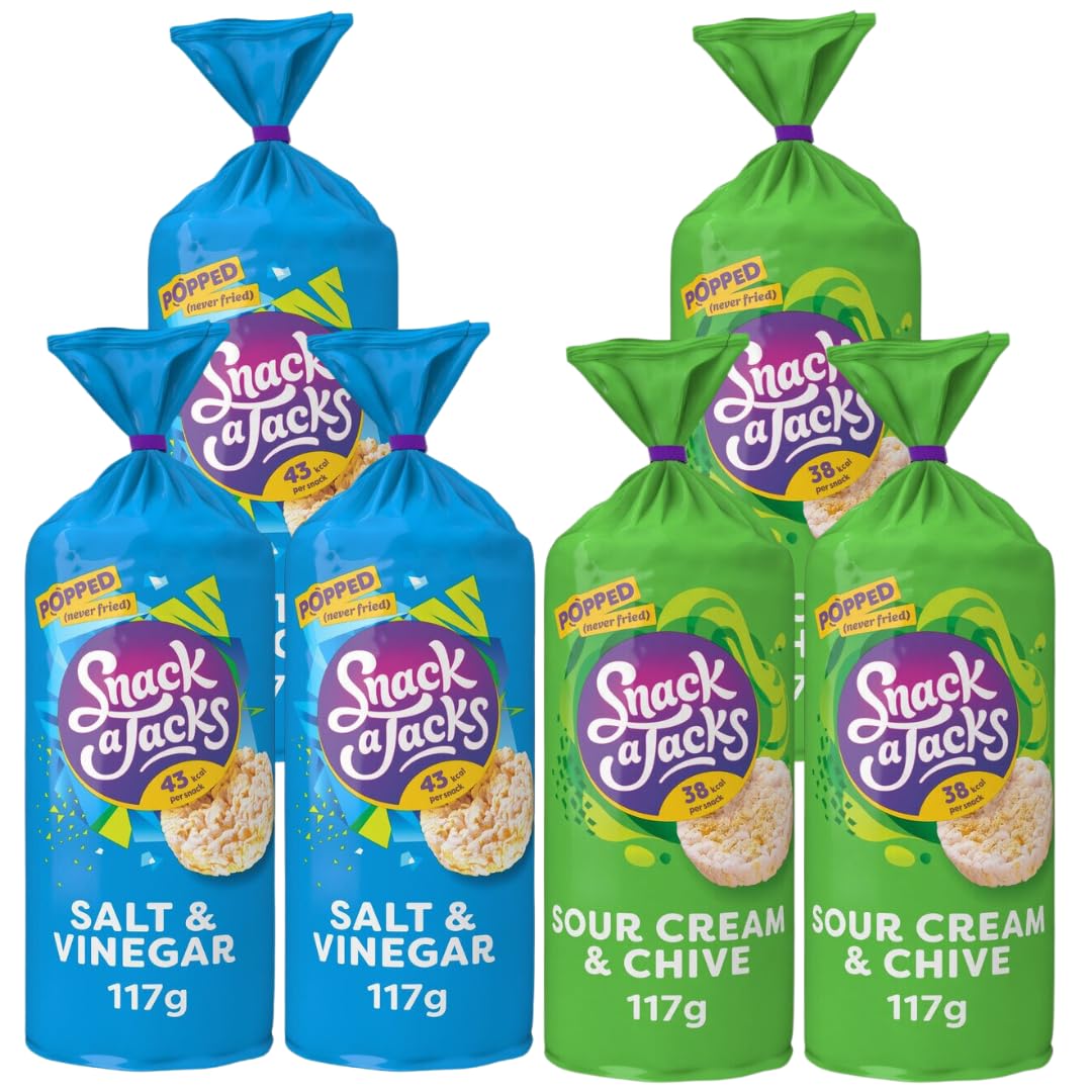 Rice Cake Bundle with Snack A Jacks Jumbo Salt & Vinegar 117g x3 and