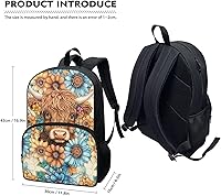 Vista 24 de American Flag Fire Galaxy Pattern Kids Backpack for Boys Girls Elementary Students Bookbag Middle School Bag Lightweight Children Travel Bag