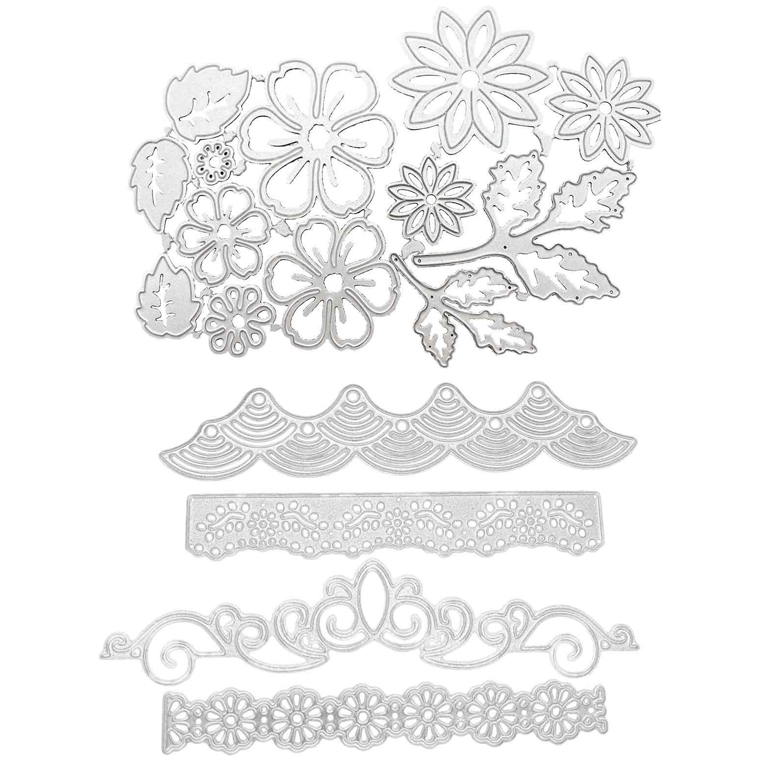 Tsophreniq Flowers Carbon Steel Cutting Dies Scrapbooking Embossing Supplies for Children Kids Girls Boys Metal Cutting Dies