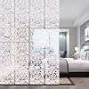 Hanging Room Divider Screens Made of Environmentally PVC,Simple and Modern White Hanging Panel Screen for Decoration Home, Livingroom,Bedroom, Kitchen, Dining Room,Hotel and Bar16PCS