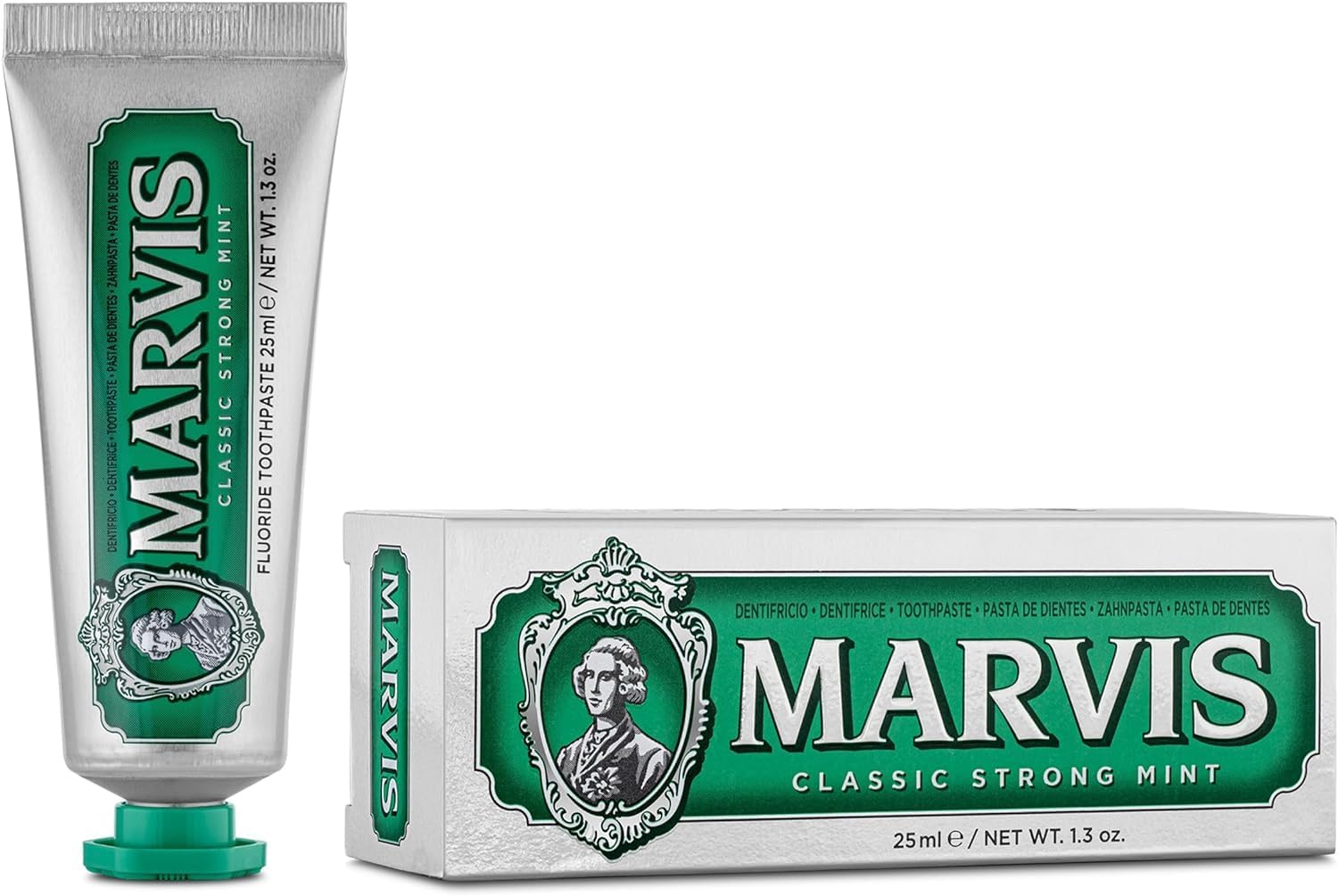 Classic Strong Mint Travel Size Toothpaste, 25 ml, Sensational Flavoured Toothpaste Helps Remove Plaque with Long-Lasting Freshness
