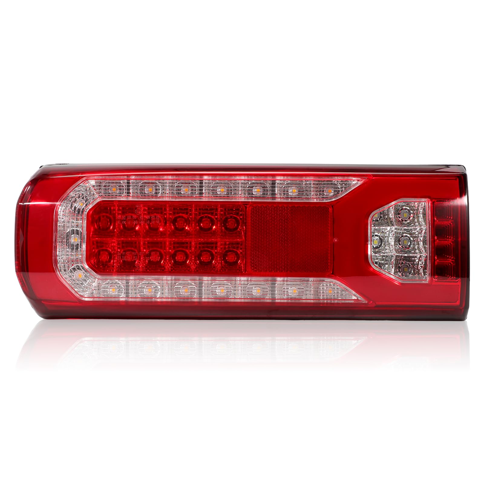 Piloto Trasero Izquierda 24V para Mercedes Actros Arocs Antos Atego 2011- | Faro Trasero con luz de freno y avisador de marcha atrás Luz trasera LED Lado del acompañante 0035443203 0035443403 Directo