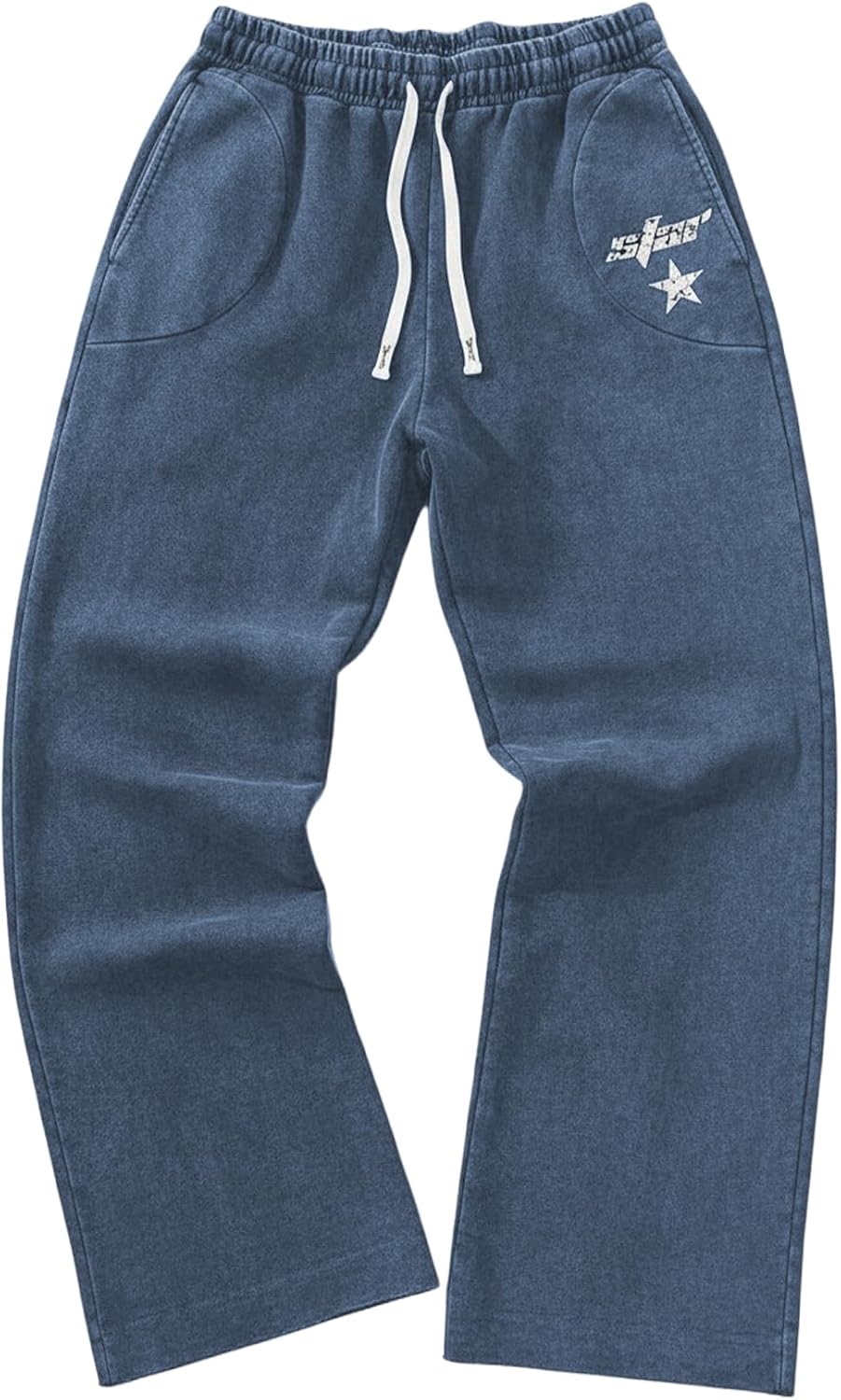 SOLY HUX Men's Y2k Baggy Sweatpants Straight Leg Drawstring Elastic Waist Hip Hop Casual Pants Streetwear