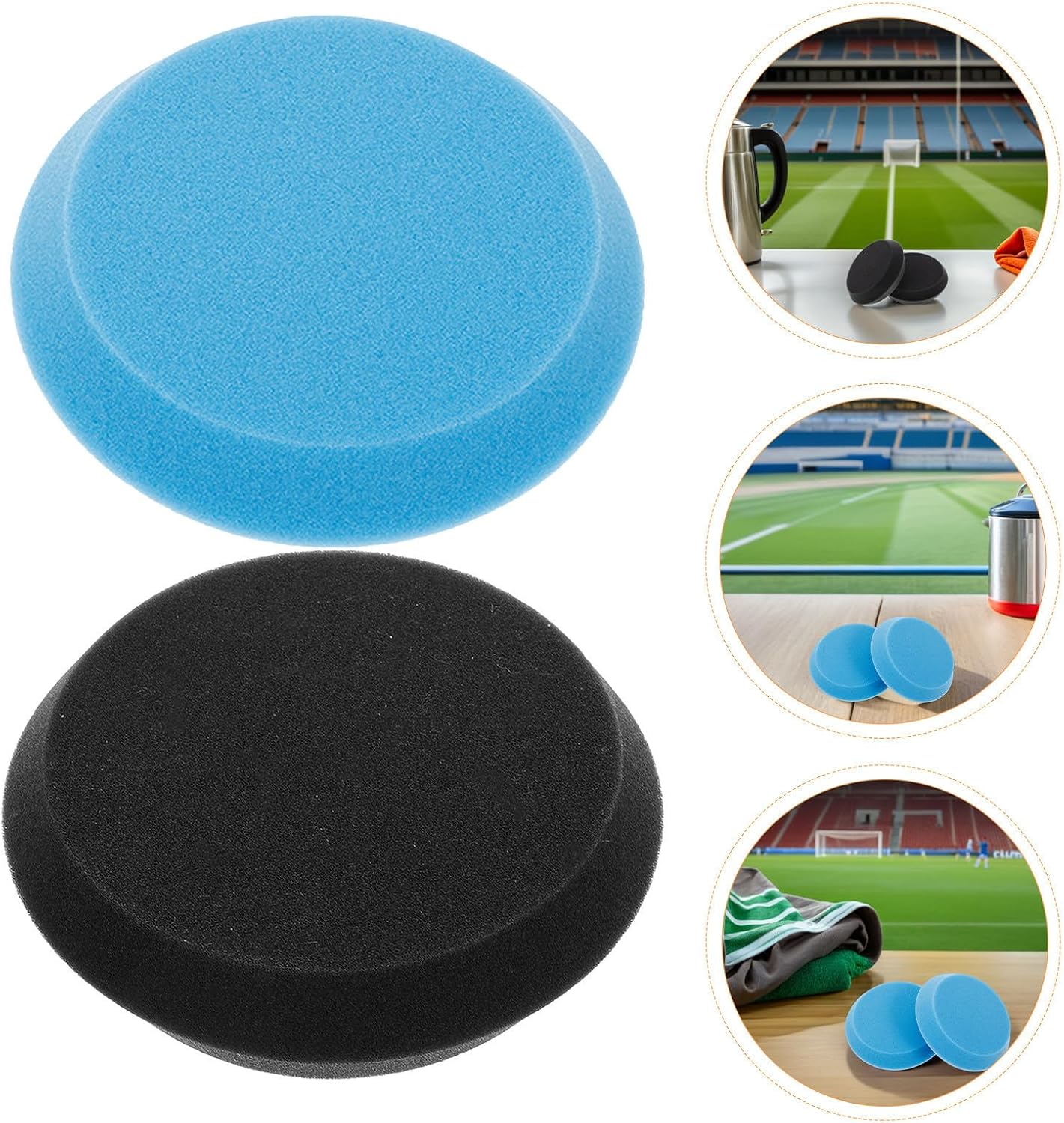 BESTOYARD 4pcs Bowling Sponges with Compact Design and Multifunctional Cleaning, Reusable Polishing Sponge Set for Maintaining Bowling Ball Surface Performance