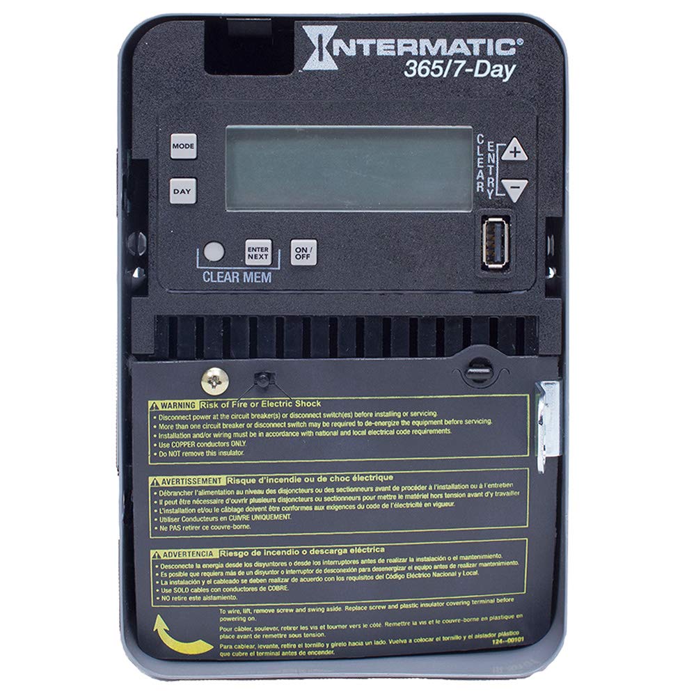 Intermatic Electronic Timer, 20 Amps, 120 to 277Vac Voltage, Operation Mode: 7/365 Days, Number of Channels: 1