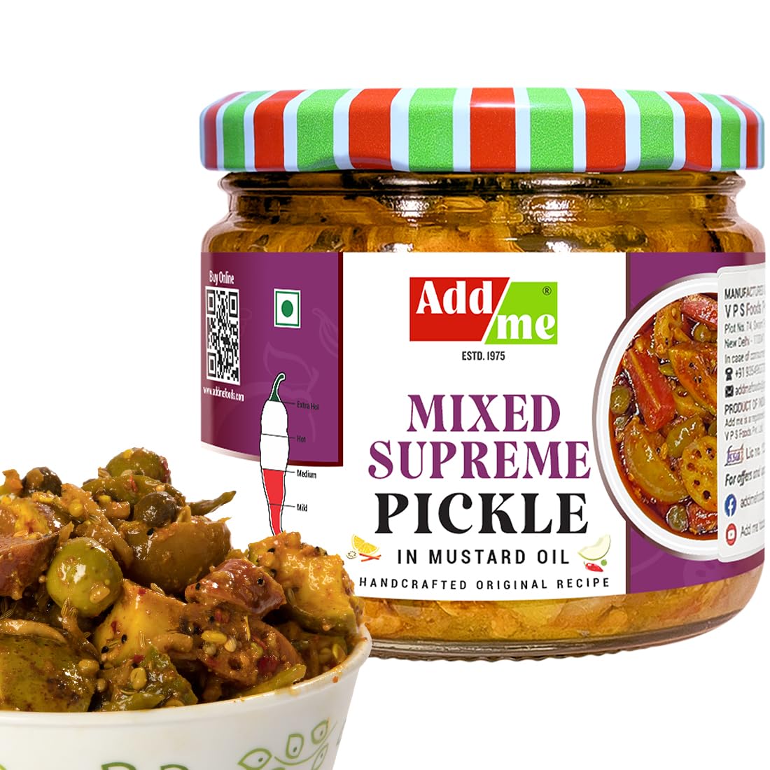 Traditional Mixed Veg Pickle 300gm | Home made Mixed Supreme Mango Chilli Lemon Carrot ker Ginger karonda lasoda Fruit Pickle Glass Pack