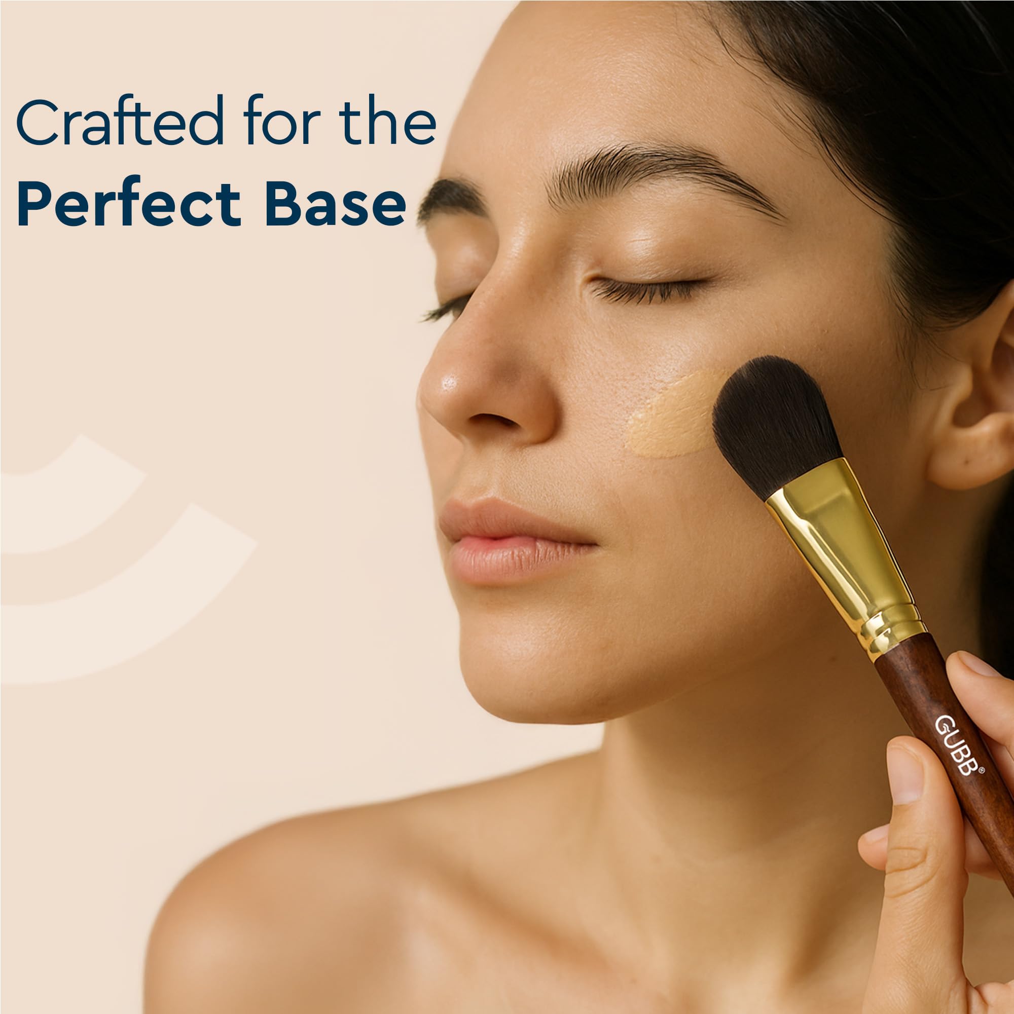GUBB Synthetic Bristle Foundation Brush- Brown 4