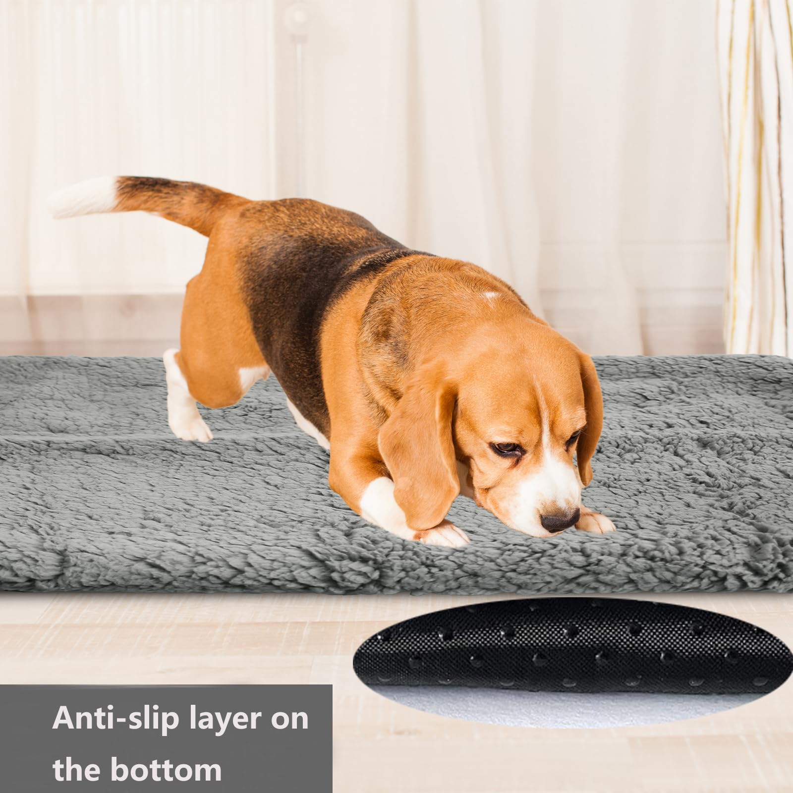 Aomhrek Warm Pet Blanket for Dogs and Cats, Light Grey, Cot - Image 3