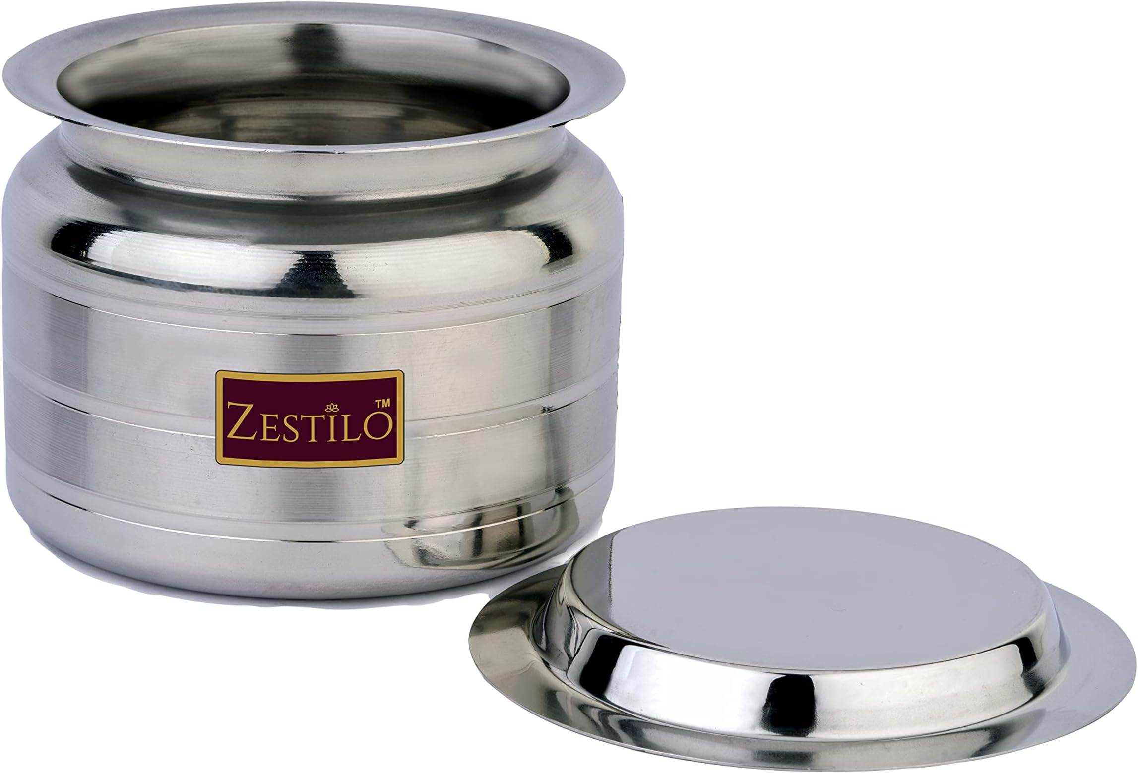 ZESTILO Stainless Steel Oil Pot Ghee Dani Curd Storage (500 ml)