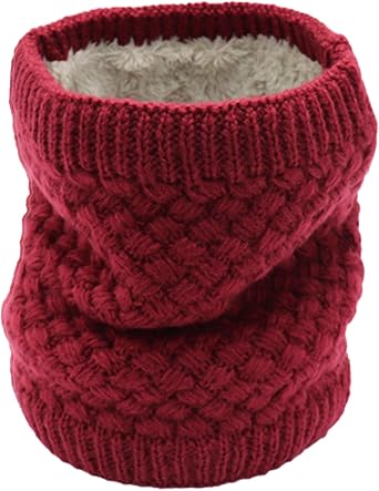Winter Fleece Lined Knitted Neck Warmer Scarf Neck Gaiter for Women & Men