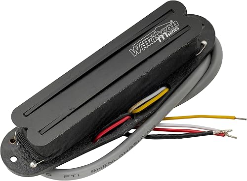 Vista 13 de Wilkinson WOTBS - Pastilla de puente Humbucker de cerámica con rieles calientes para guitarra eléctrica Strat Stratocaster, color negro