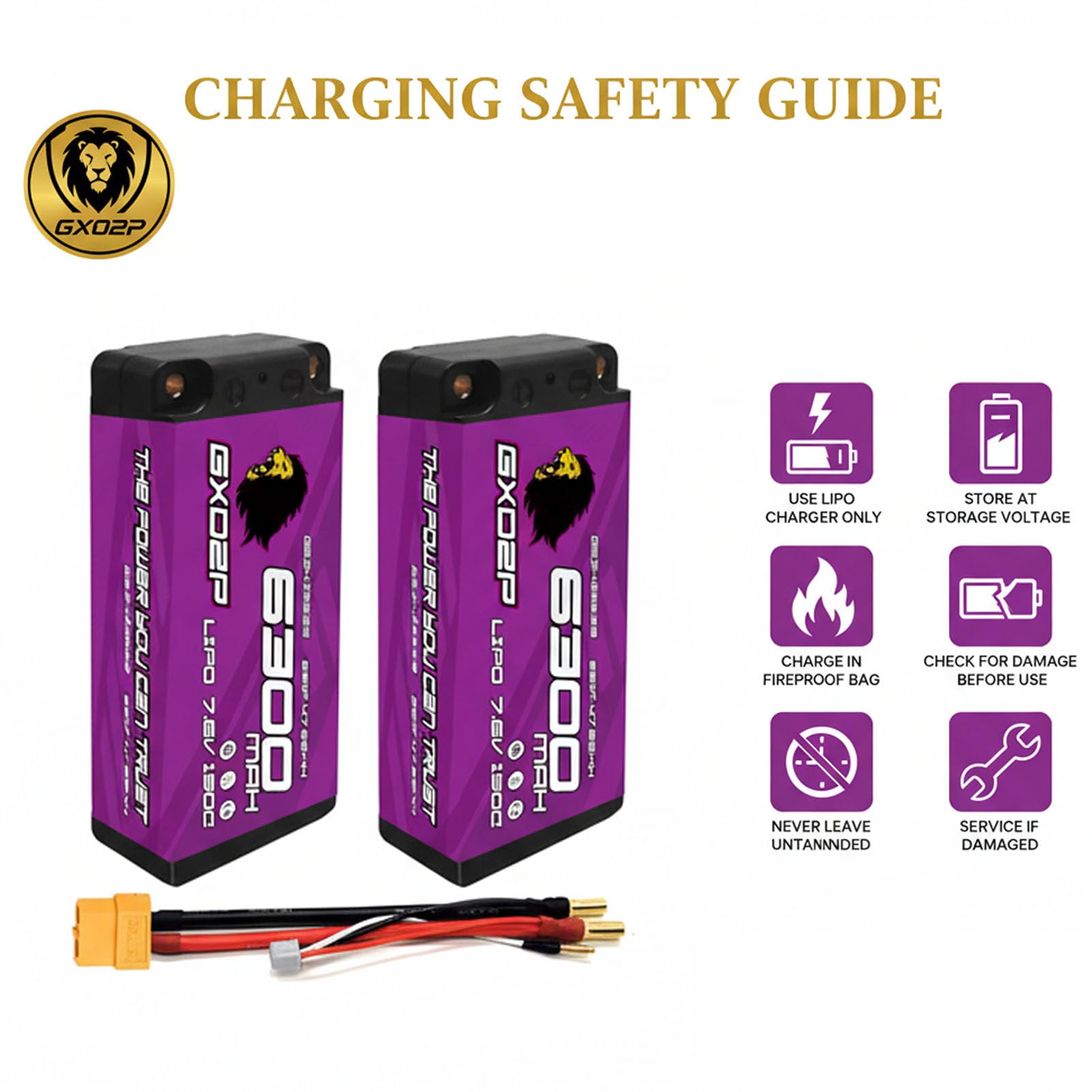 Amazon.co.jp: GXDZP 2S 7.6V 6300mAh 150C ショートリポバッテリー