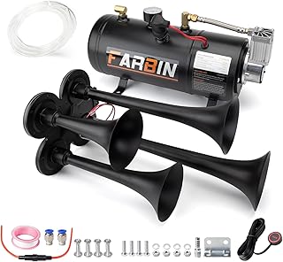 FARBIN 178DB 4 Trumpet Horns Train Horn Kit for Truck Super Loud Air horns