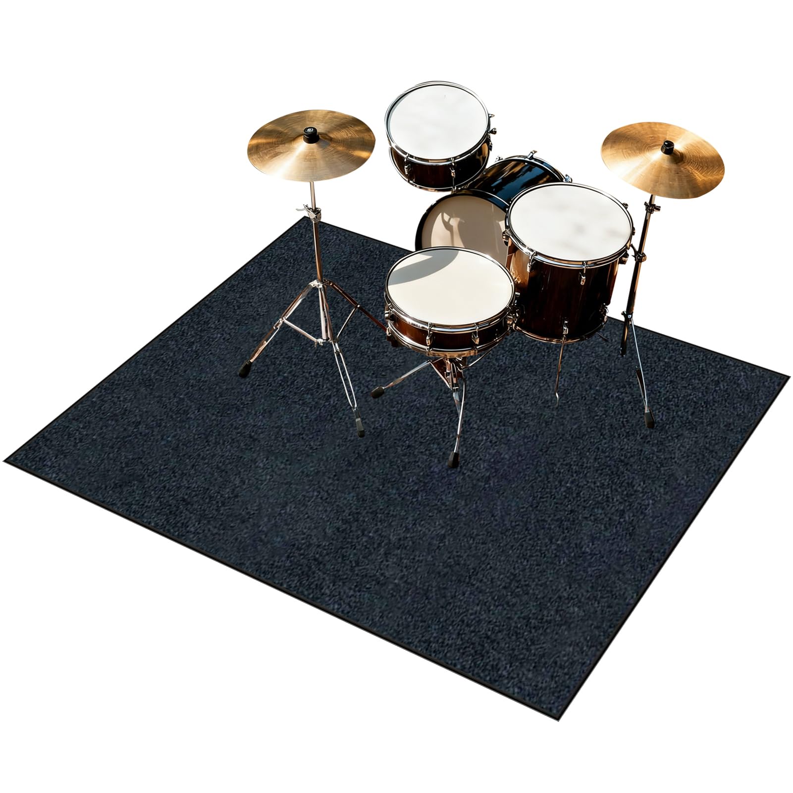 Schlagzeugteppich Drum-Teppich Akustik Trommel Teppich Schallschutzmatte Rutschfeste Drum Matte für Akustik Schlagzeug Bass Drum Elektronisch Snare Musikinstrumente Antivibrationsmatte 180 x 140 cm