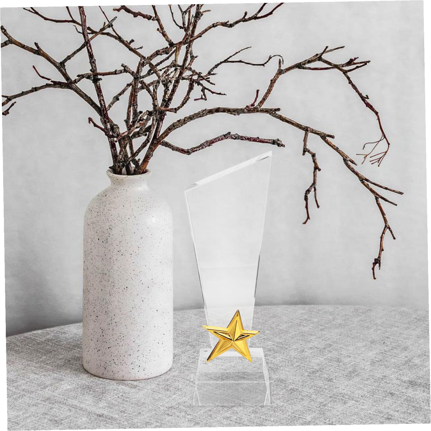 HANABASS Kreativer Kristall-Stern-trophäenpokal Fünf-Sterne Design Transparente Auszeichnung für Turniere Klassenzimmer-belohnungen Abschlussfeiern Schüler Kindergarten Sportveranstaltungen