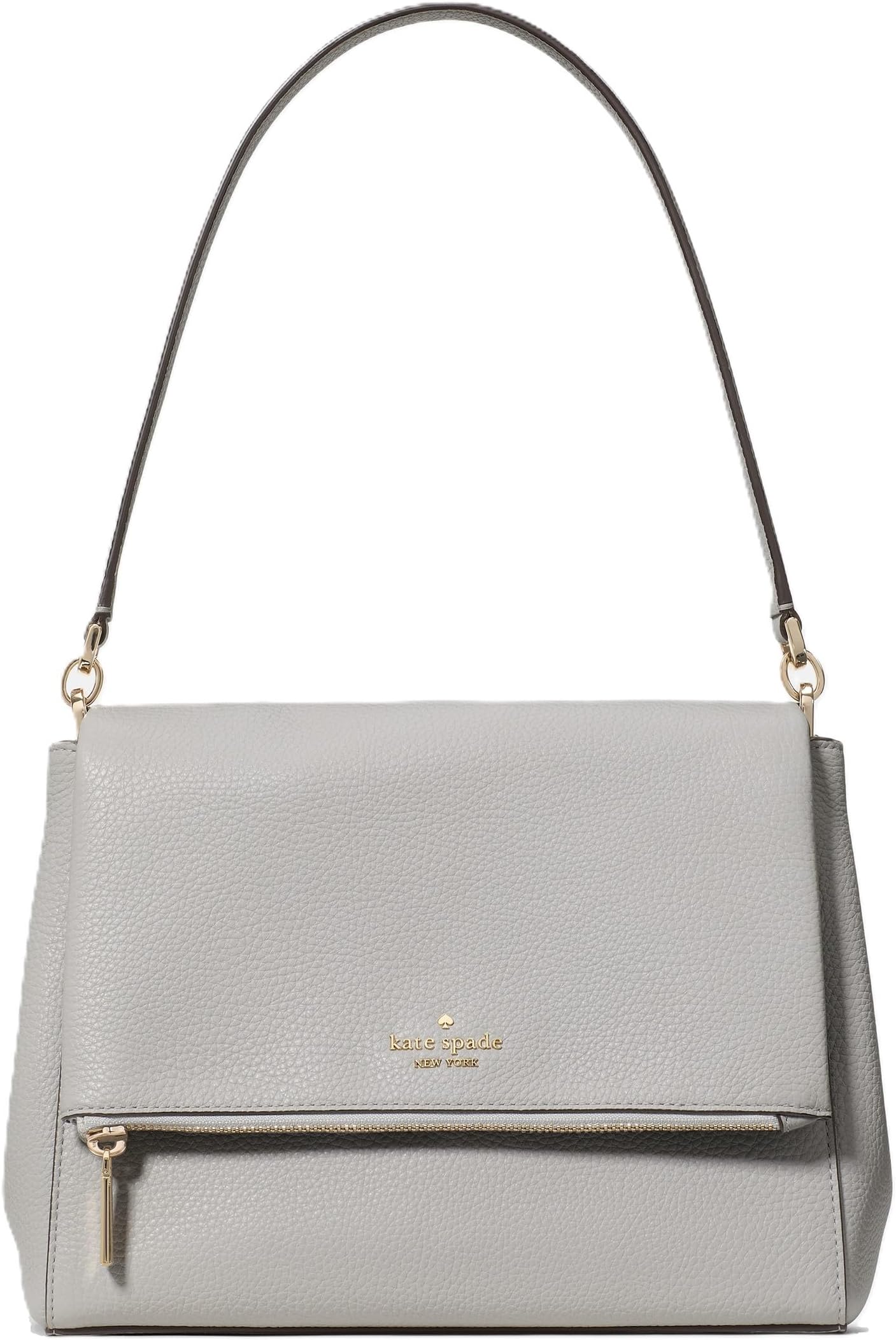 Leila Pebbled Leather Medium Flap Shoulder Bag