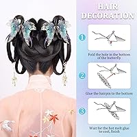 Vista 4 de Microworld Kit de rompecabezas de metal 3D, rompecabezas 3D de mariposa de deseos para adultos, kits de modelo de metal de bendición para el hogar