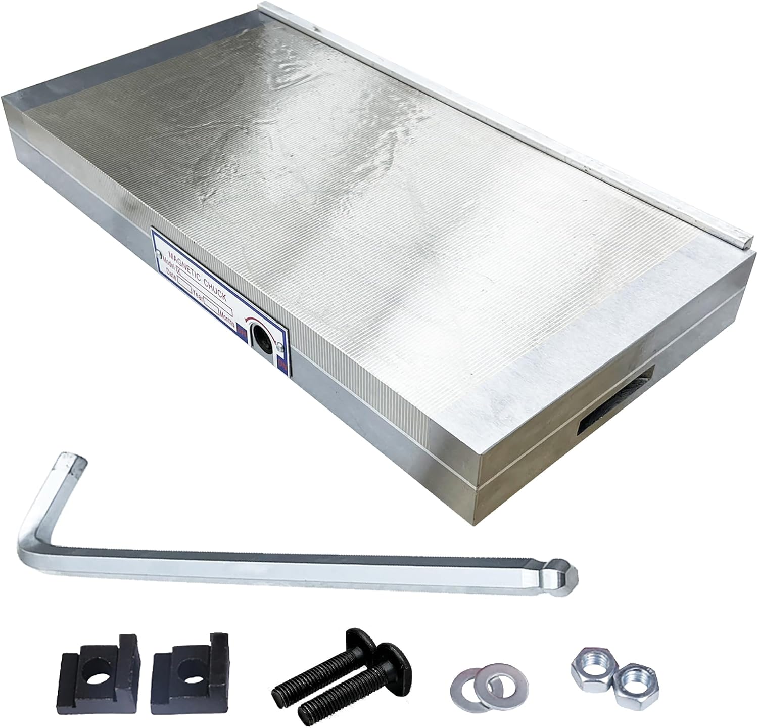 INTSUPERMAI Magnetic Chuck Fine Pole Permanent Magnetic Chuck Powerful Rectangular Chuck for Grinding Machine Lathe Magnets (8X16 Inch)