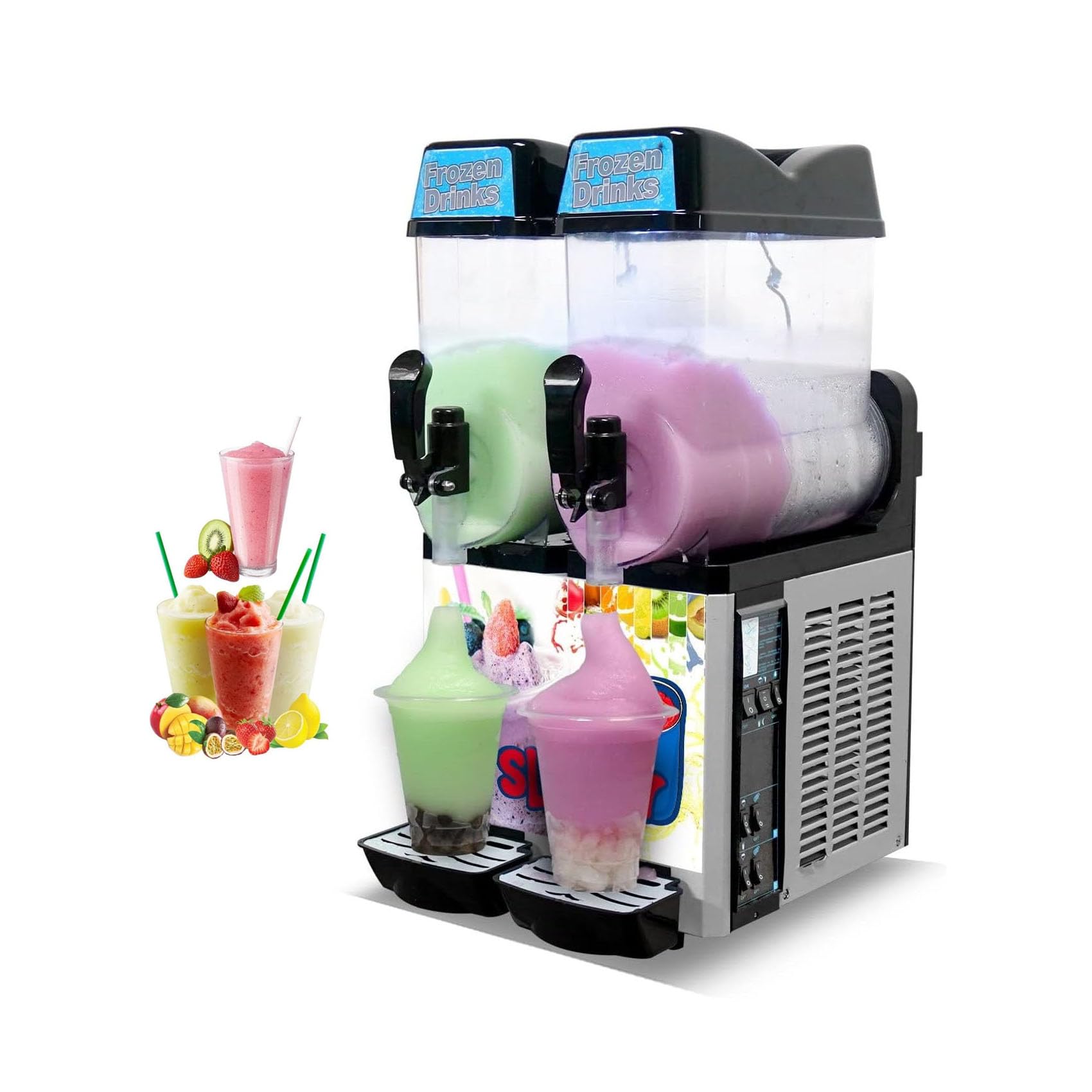 Amazon.co.jp: Vrapnudc スラッシュ冷凍ドリンクメーカー 業務用アイス