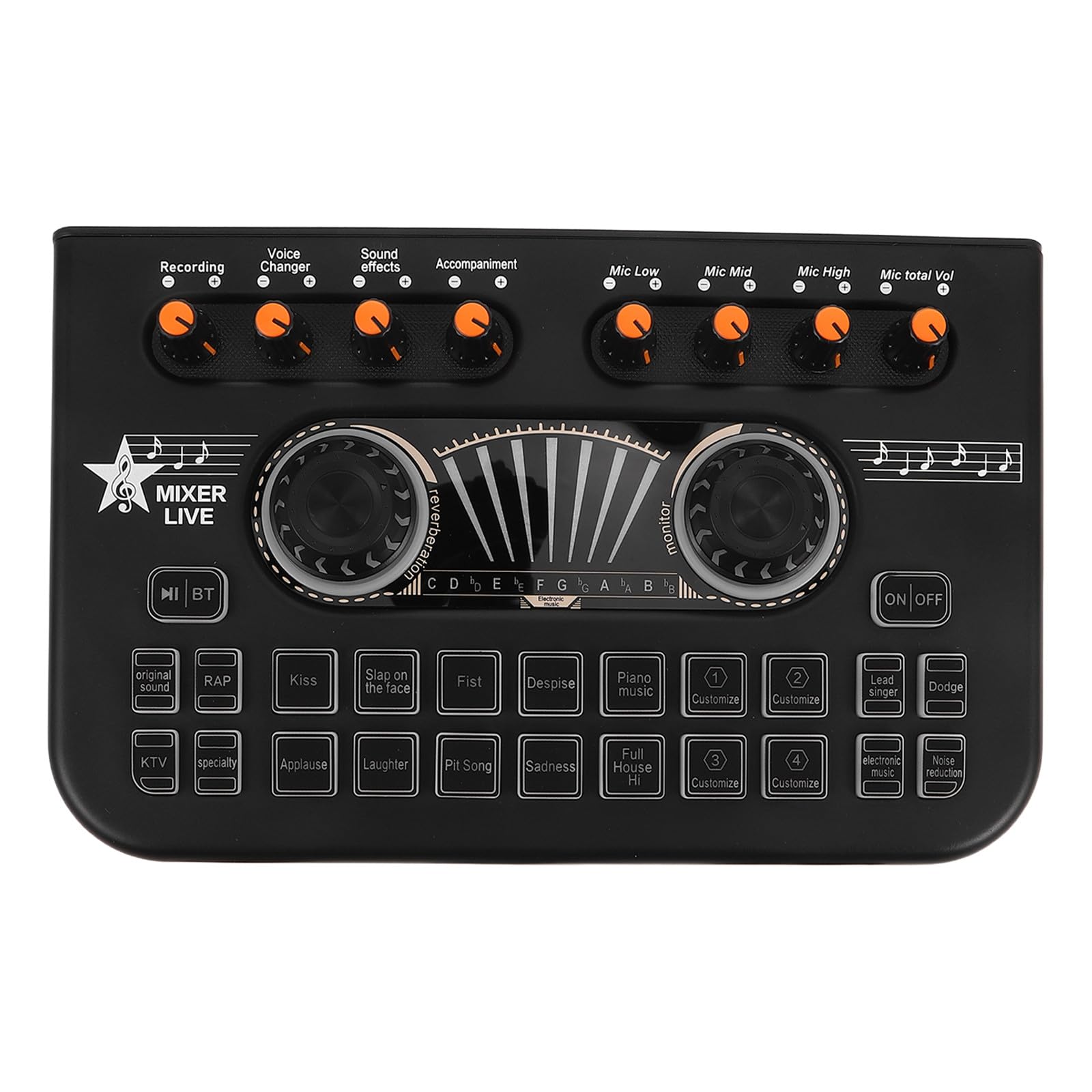 HEMOTON 1 zestaw X3 mikser audio do gier: karta dźwiękowa z wejściem mikrofonowym 3,5 mm, zmieniacz głosu, interfejs kontrolera DIY Studio do zestawu słuchawkowego, komputera, podcastu, telefonu,