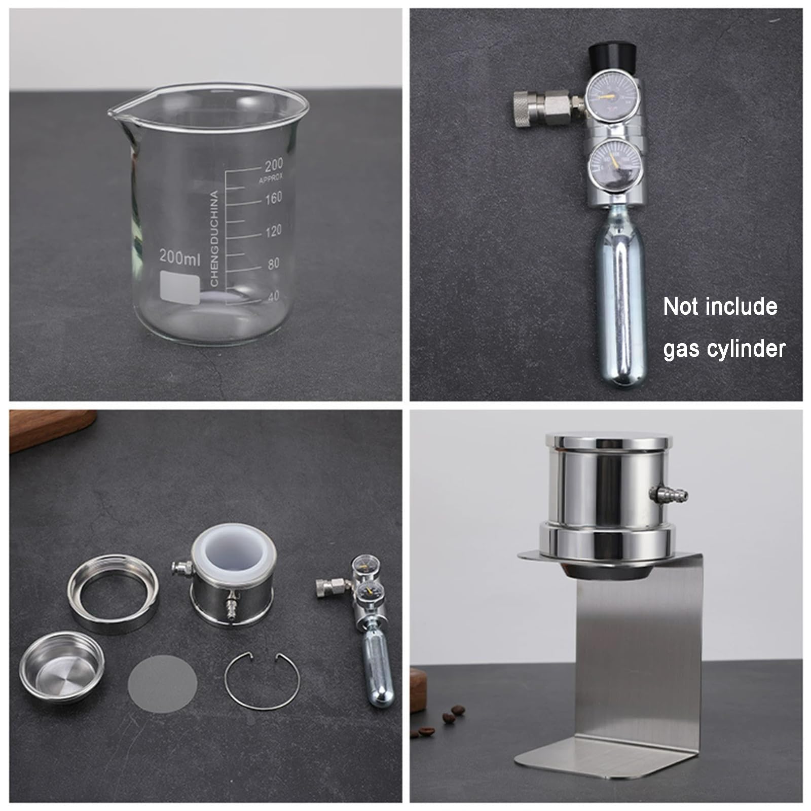 Macchina per caffè espresso pneumatica, manuale, per caffè ricco e cremoso, di alta qualità, ideale per la produzione di birra domestica, facile da usare e pulire