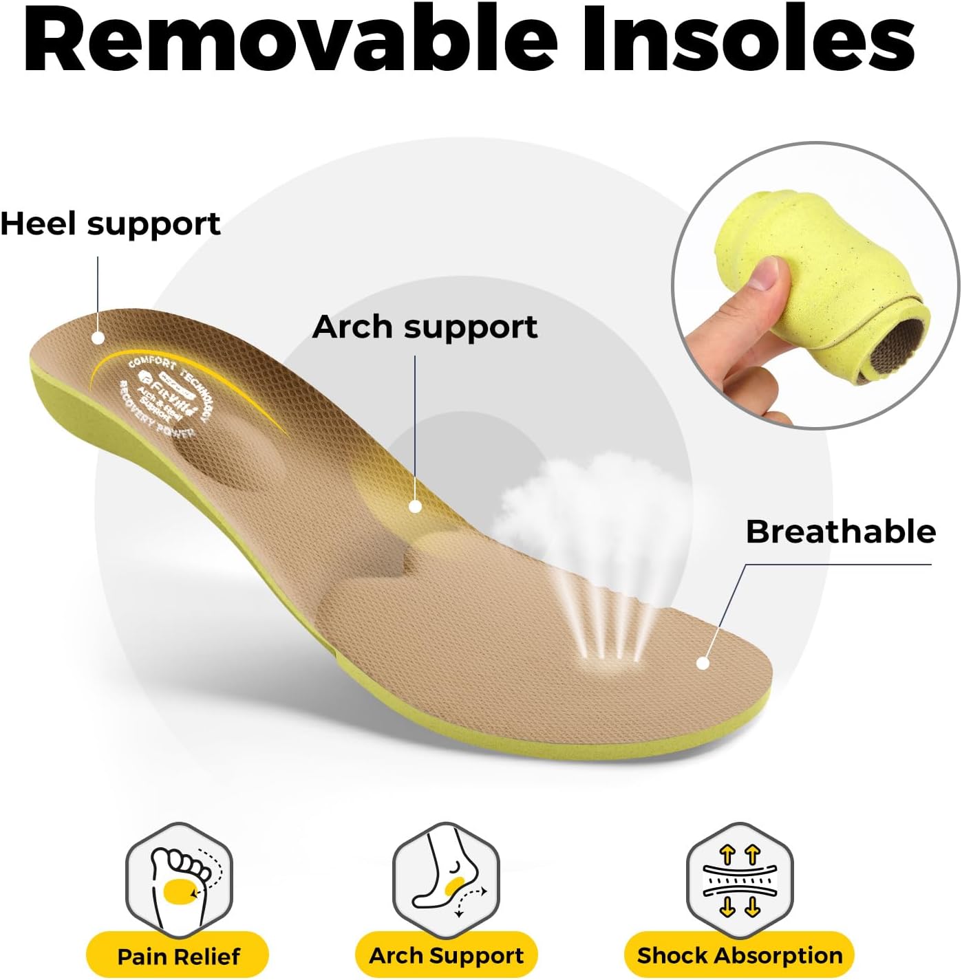 FitVille Diabetic Shoes for Men Wide Width Mens Diabetic Slippers Extra Wide Slip On Slippers for Swollen Feet Slip on shoes with Arch Support - Image 6