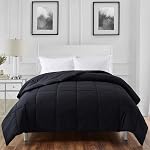 ELNIDO QUEEN All-Season Gray Down Alternative Quilted Comforter- Corner Duvet Tabs-Machine Washable-Duvet Insert or Stand-Alone Lightweight Comforter-Queen Size(88×92 Inch)
