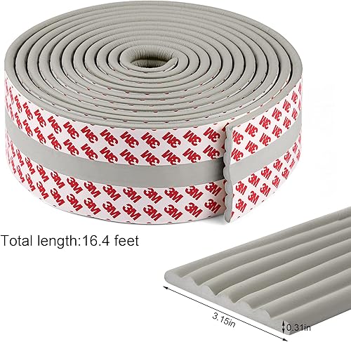 Miniatura 7 de Protector de esquina de borde a prueba de bebés, acolchado de 16.4 pies con adhesivo 3M, acolchado de espuma de goma suave extra ancho, muebles,