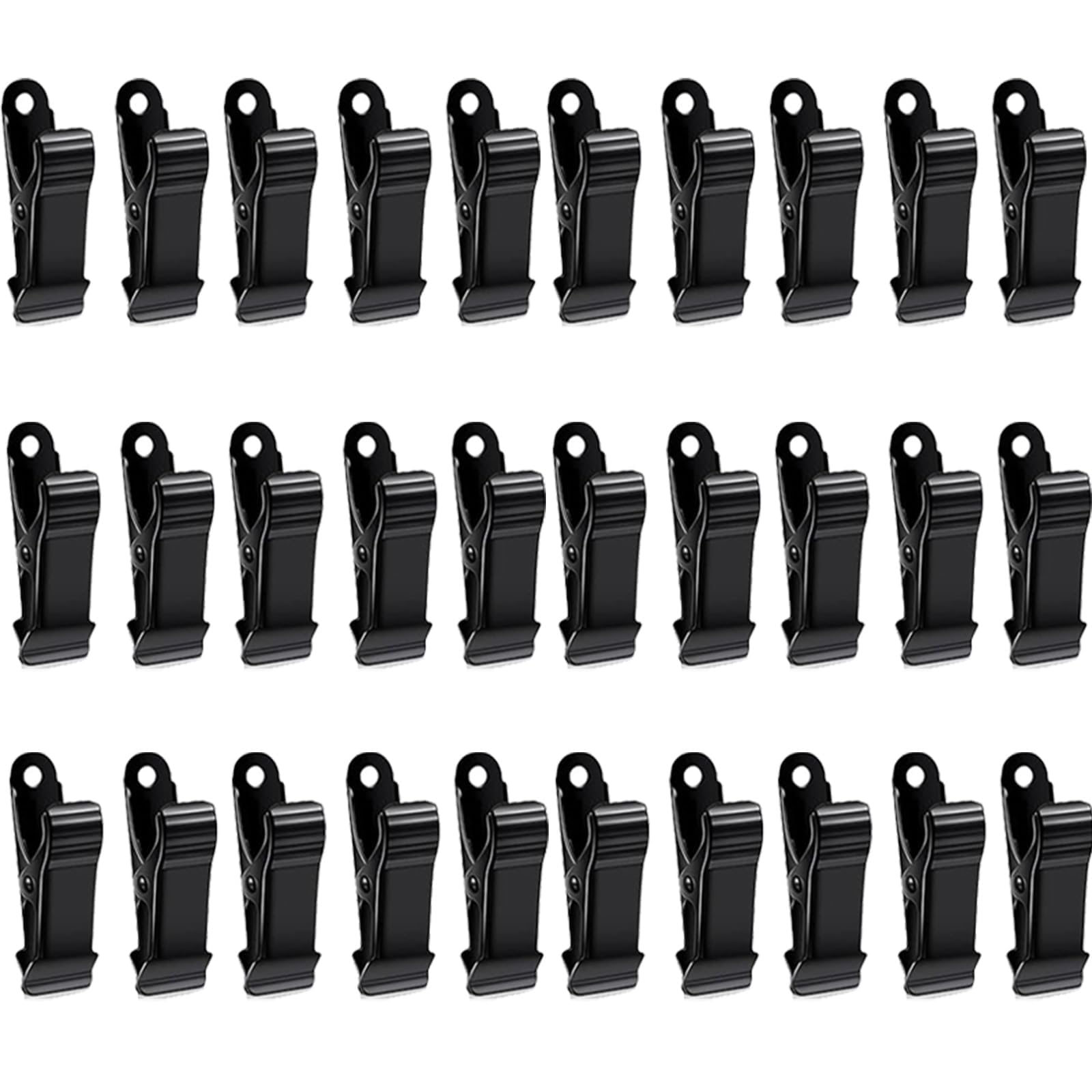 30Pcs Mini Alligator Clips, Small Crocodile Clips with Strong Spring, 1.58 Inch Metal Small Clamps for Crafts Wires Paper DIY Decoration (Black)
