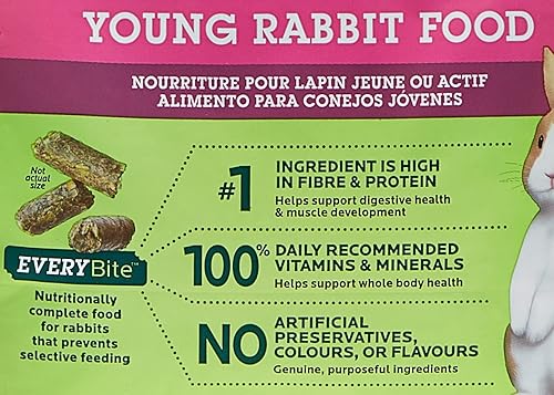 Miniatura 4 de Oxbow Essentials - Comida para conejo joven pellets de conejo totalmente naturales 5 libras