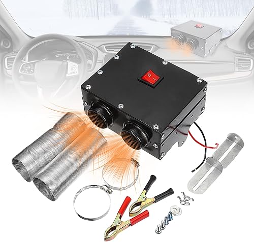 Miniatura 8 de Calentador de ventilador universal de 500 W 12 V para coche, camión, calefacción, calentador de aire, desempañador, 12 V, 500 W, calentador de