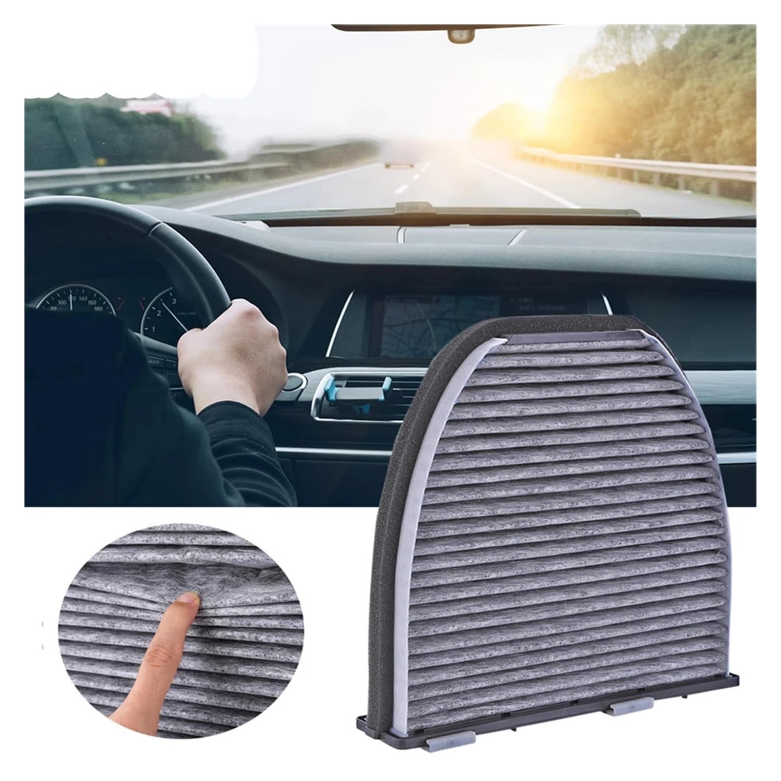 Filtro Aria Abitacolo Carbone Attivo per Mercedes Be&NZ W204 W212 C207 Sistema di Raffreddamento Sostitutivo per Auto Filtris Automobilistici