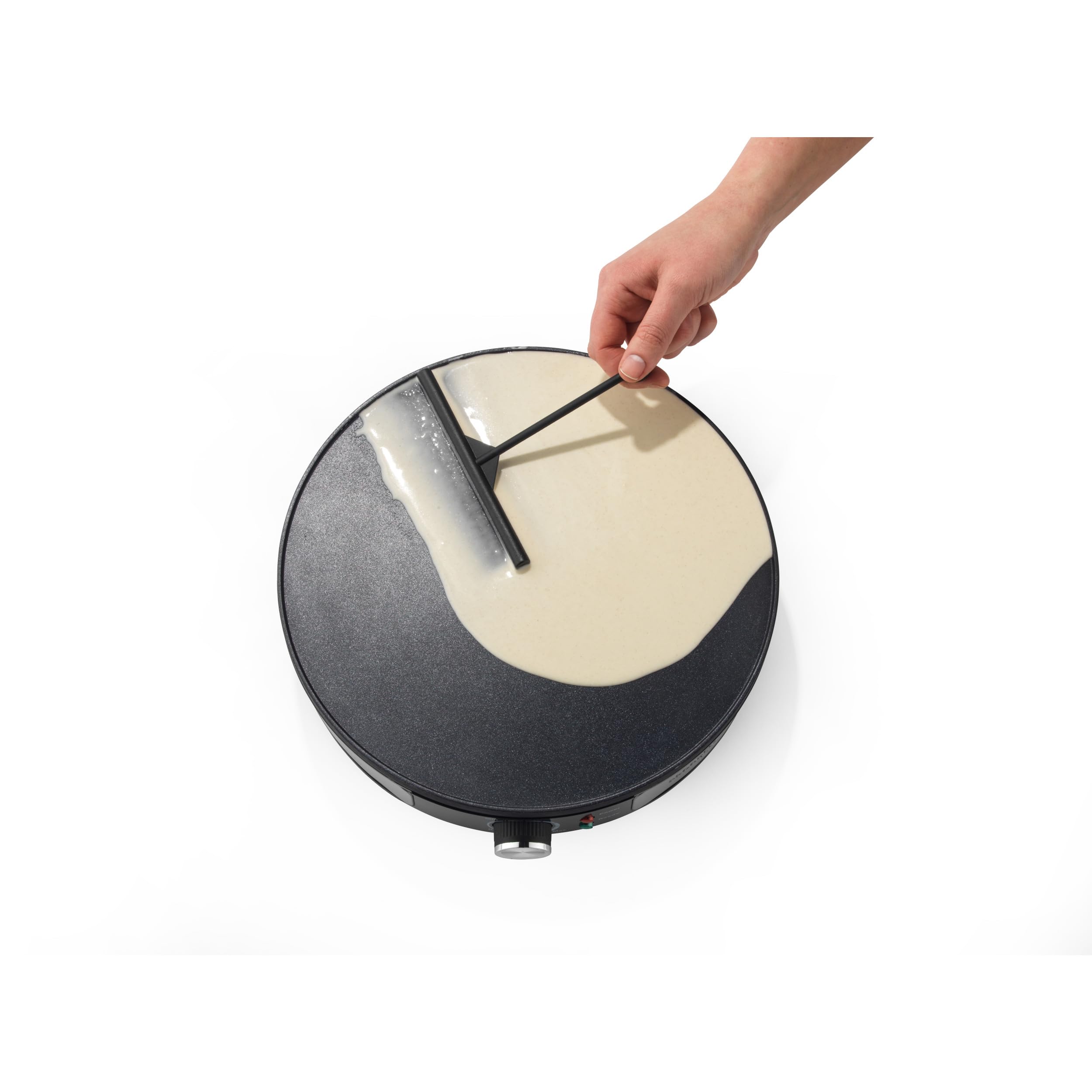 Progress Crepe Maker Reversibile – Piastra di Cottura 30 cm, Inserto per Pancake Scozzesi, Rivestimento Antiaderente, Spargitore di Pastella e Spatola, Controllo della Temperatura Regolabile, 1000W