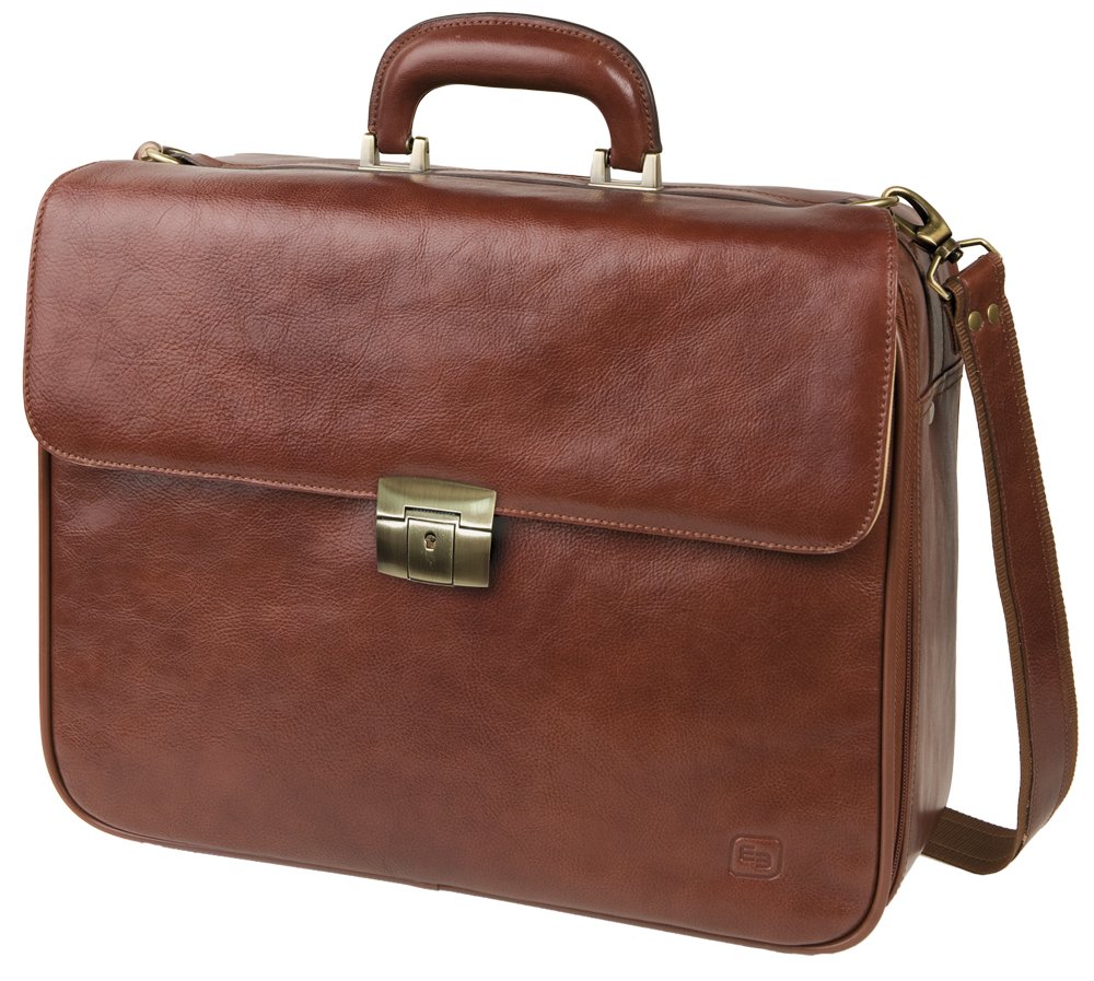 ELITE BAGS, Maletín médico profesional, Doctor´s, Maletín médico de piel, Cierre con llave, 15×40×34cm, Ampulario isotérmico, Bolso de piel, Maletín para visitas médicas, Portátil, Marrón